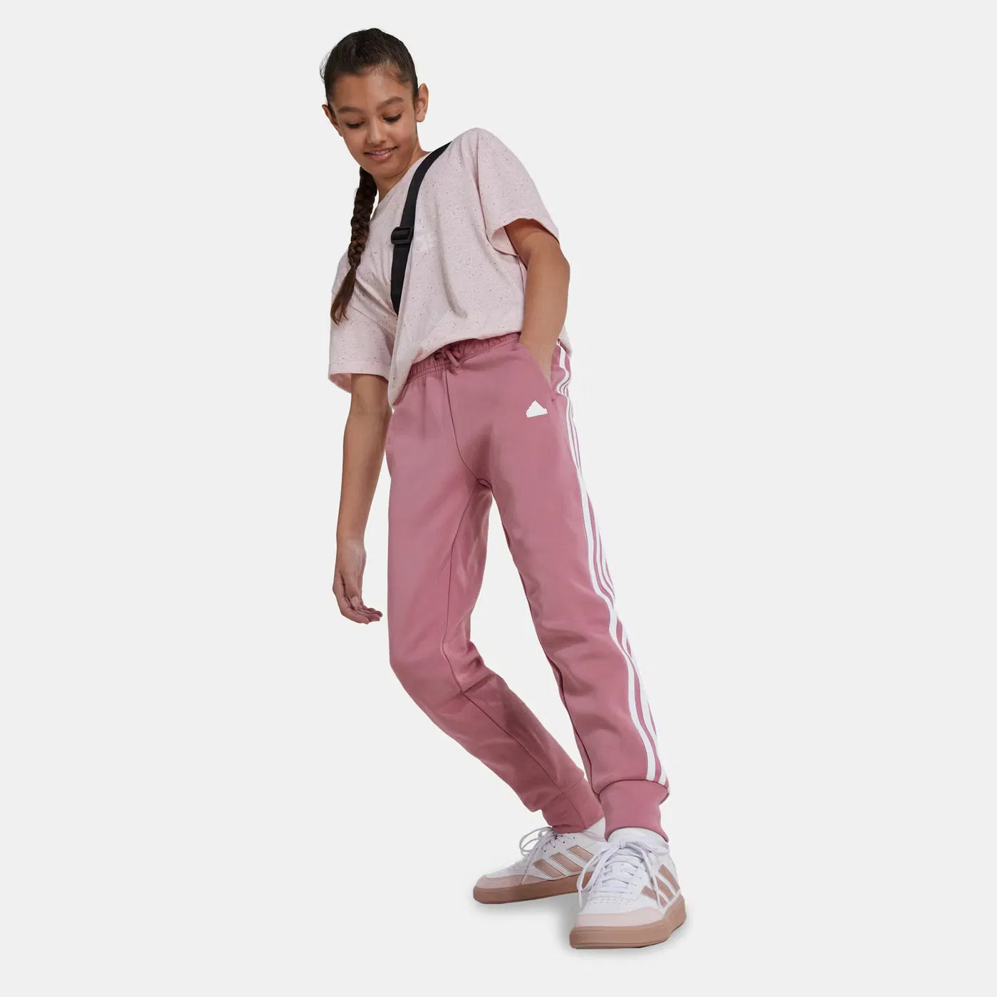 Спортивные штаны из хлопковой смеси Future Icons Adidas, розовый — фото 3