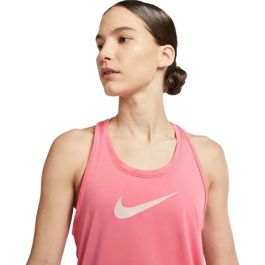 Женский топ без рукавов Nike One Dri-Fit Swoosh, Розовый — фото 3