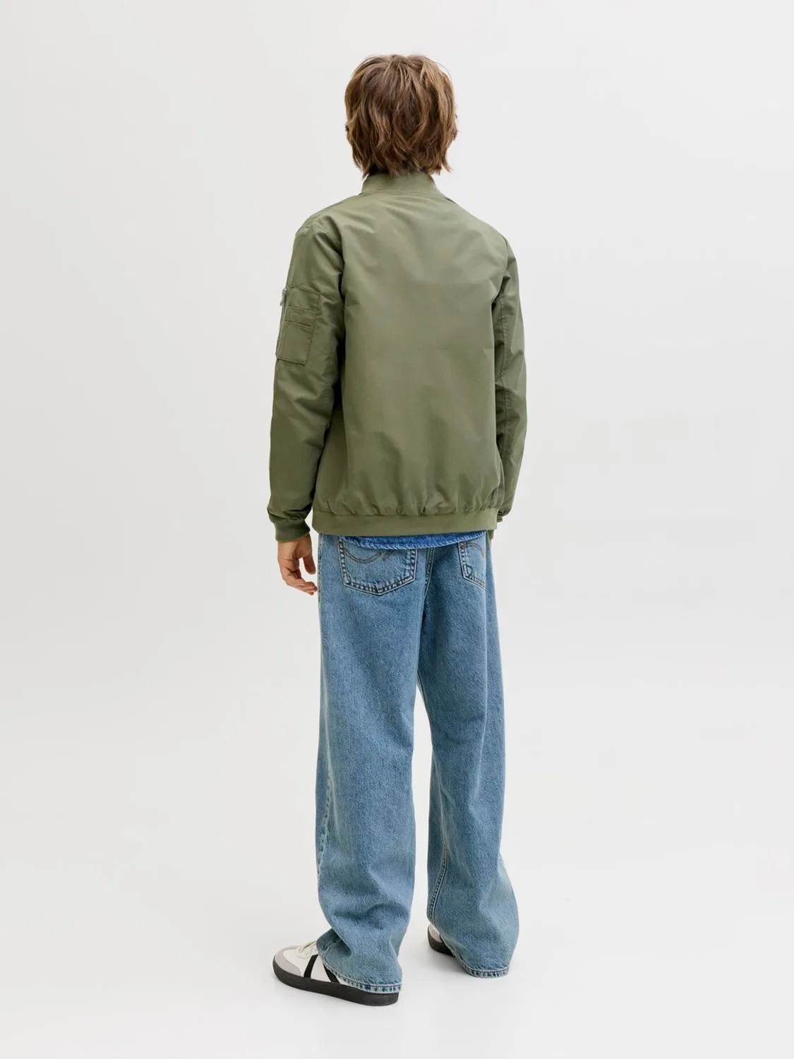 Бомбер легкий JACK & JONES JUNIOR, зеленый — фото 2