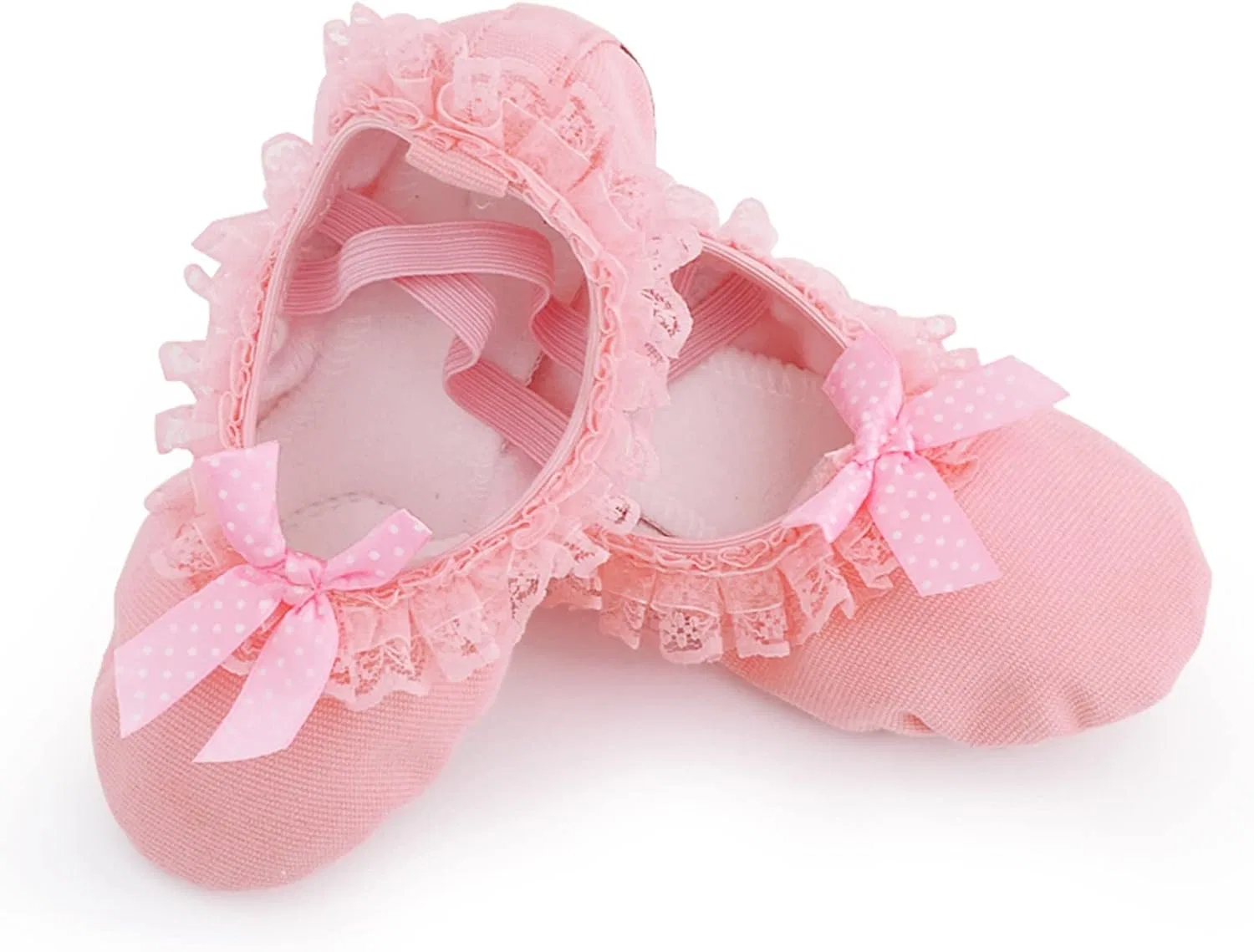 Детские балетки для девочек на шнуровке Ballet Pointe Shoes, Pink — фото 3