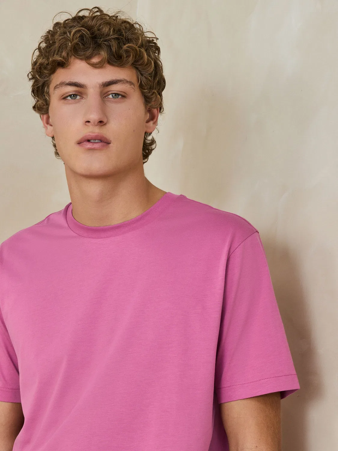 Футболка с круглым вырезом, Regular Fit, Signature SUPIMA Cotton Next, розовый — фото 4