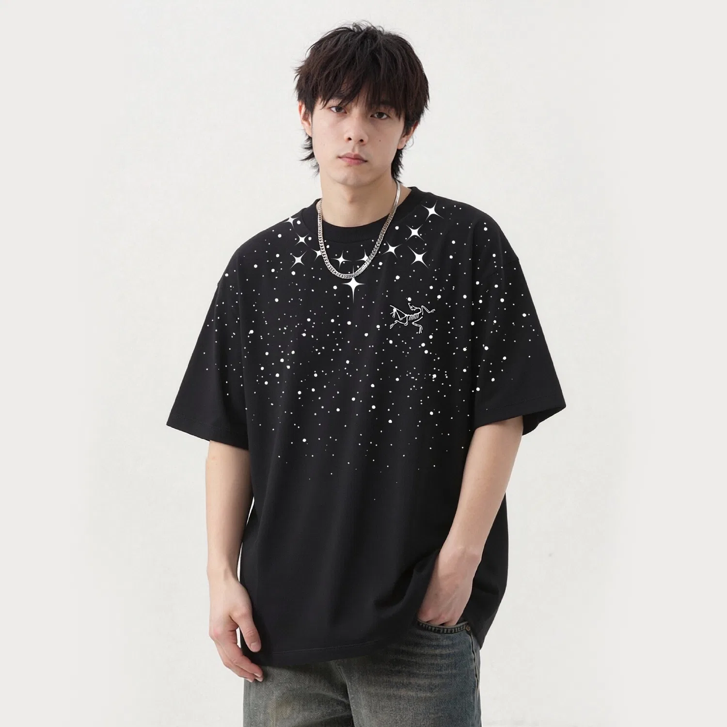Унисекс-футболка с круглым вырезом KRAGG T Shirts Arcteryx, Black/Black — фото 4