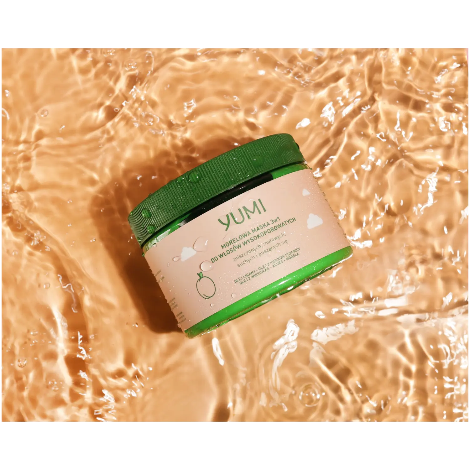 Yumi 3w1 абрикосовая маска для волос повышенной пористости, 300 мл — фото 3