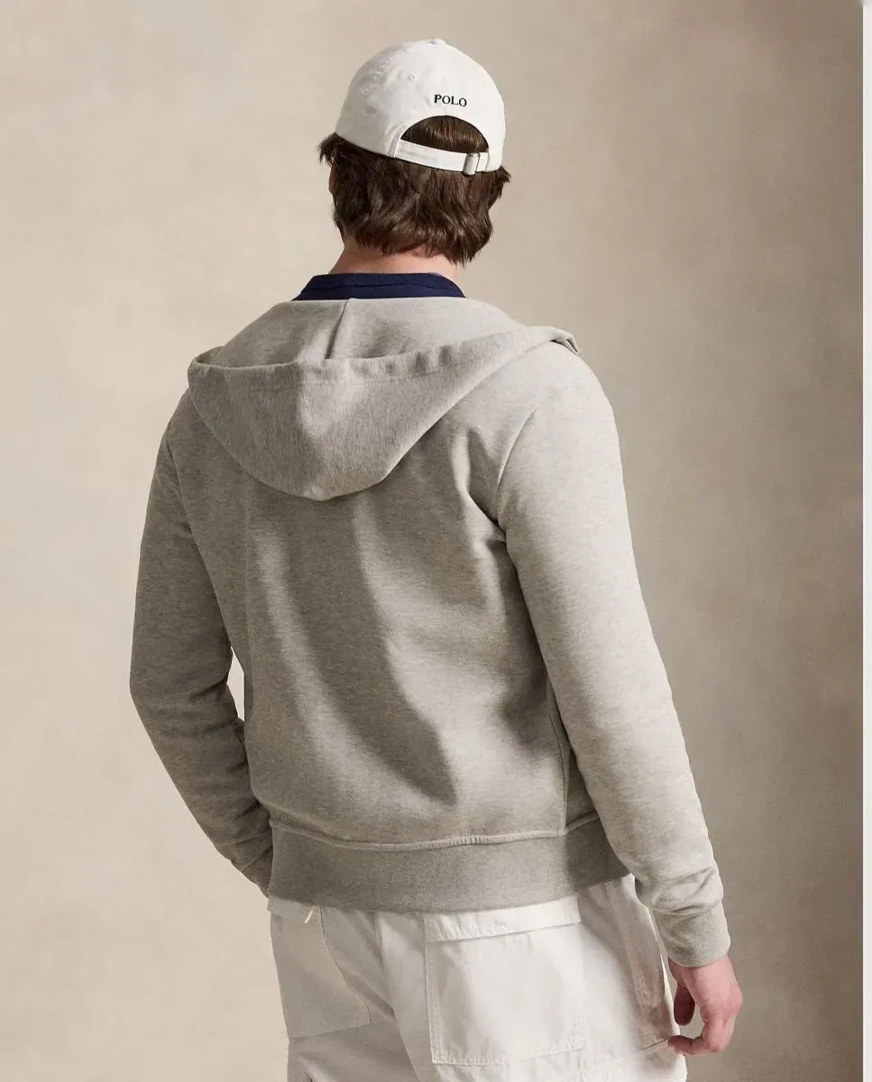 Мужская худи на молнии из хлопка с капюшоном Polo Ralph Lauren, Темно-серый — фото 2