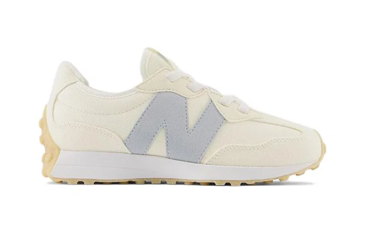 Детские кроссовки для мальчиков с широкой колодкой New Balance NB 327, Ecru — фото 3