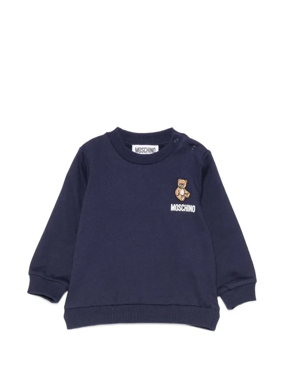 Свитшот с логотипом Moschino Kids, синий