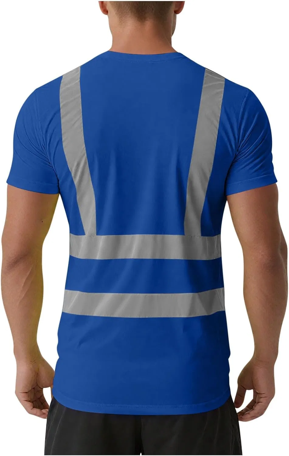 Мужская футболка с светоотражающими полосками High Visibility Safety, Blue — фото 4
