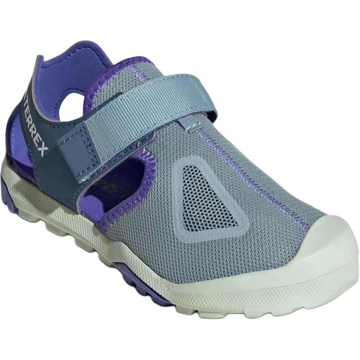 Детские сандалии Terrex Captain Toey 2.0 Anti Kick с амортизацией и низким верхом Adidas, серый/синий — фото 3