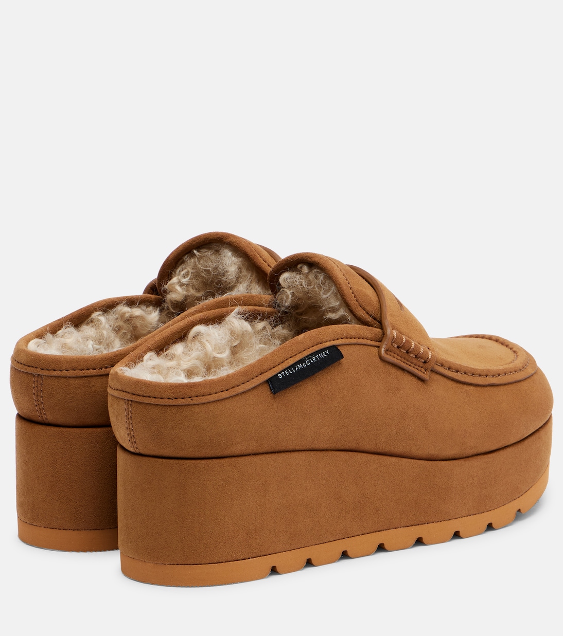 Мюли Sneak-Elyse из искусственной замши на танкетке Stella McCartney, Pecan — фото 2