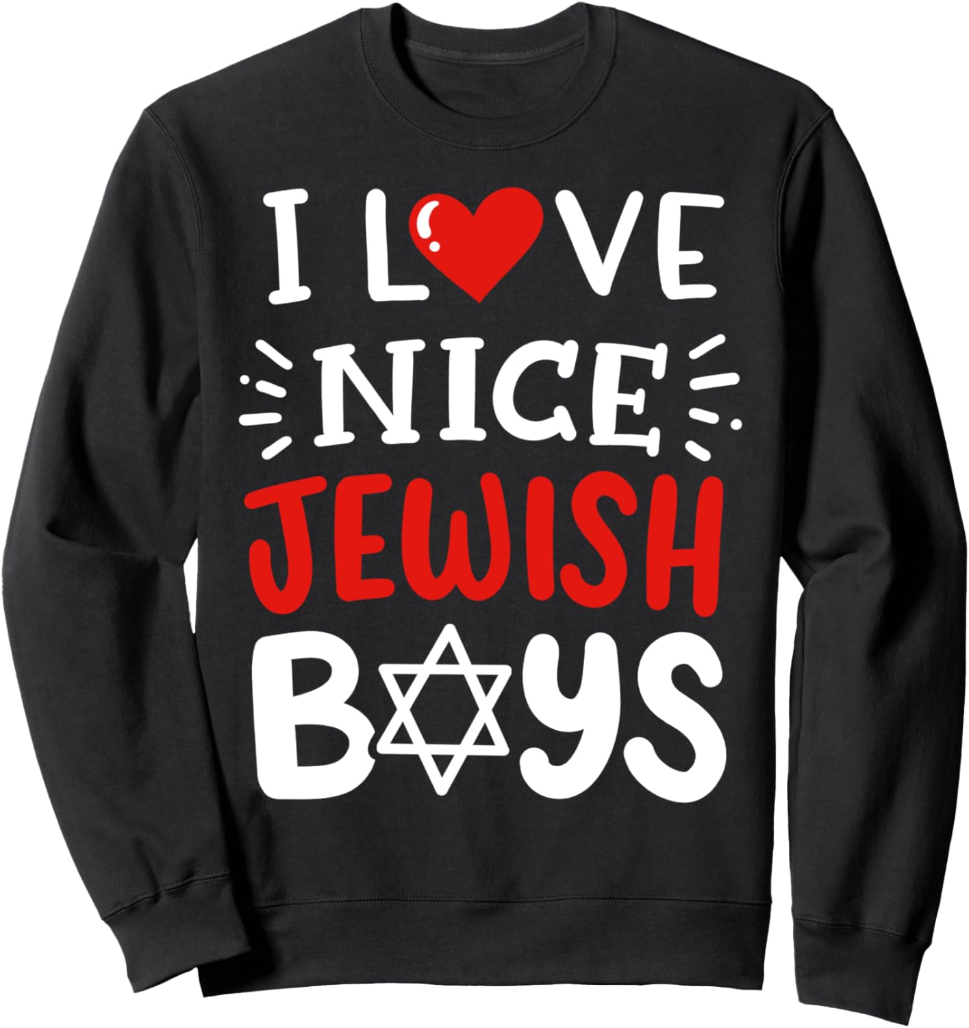 

Я люблю хороших еврейских мальчиков. Красное сердечко. Забавная ханьская толстовка на иврите Hanukkah Chanukah Funny Jewish Christmas Gifts