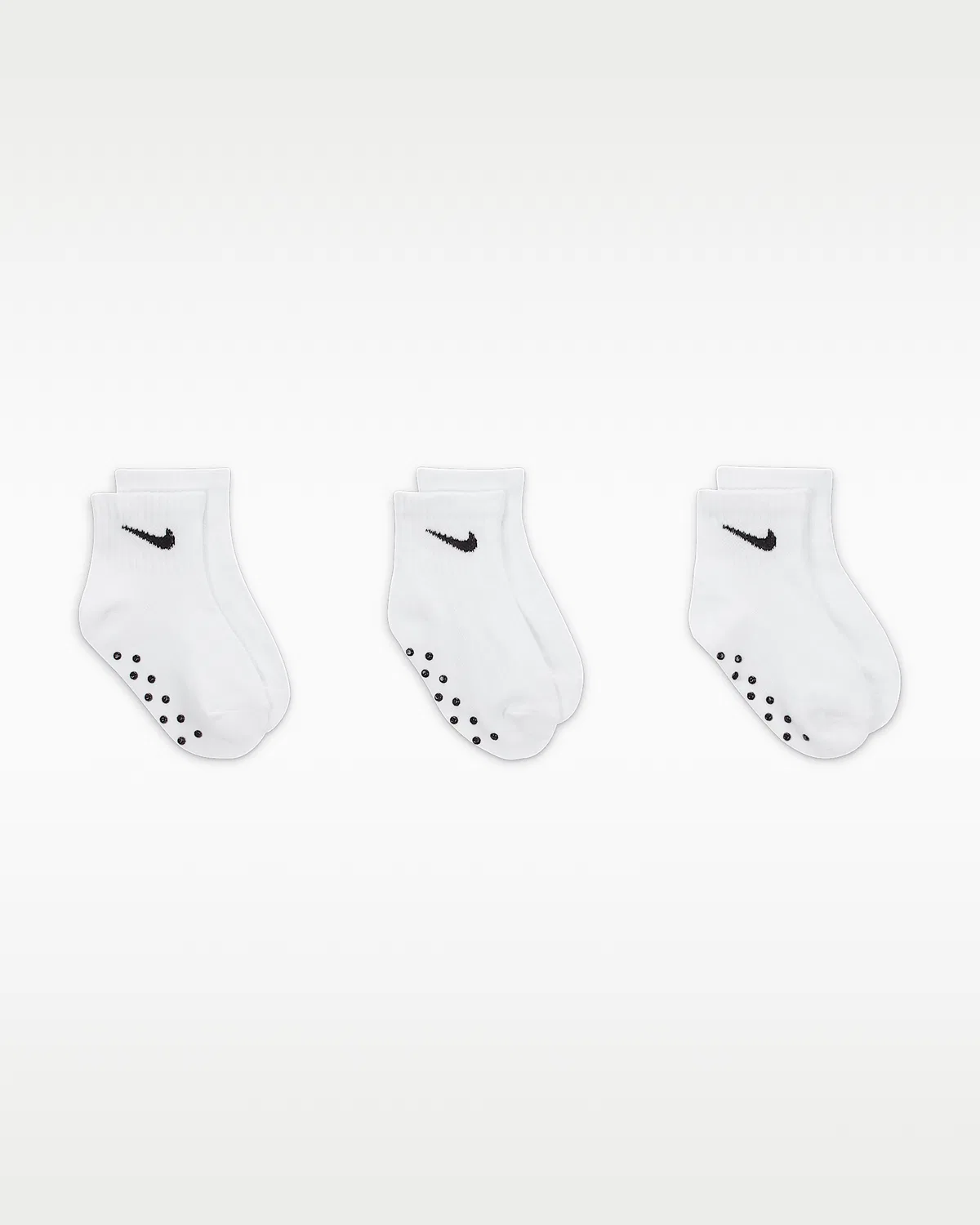 Baby Core Swoosh Gripper Socks (3 пары) Nike, White — фото 2
