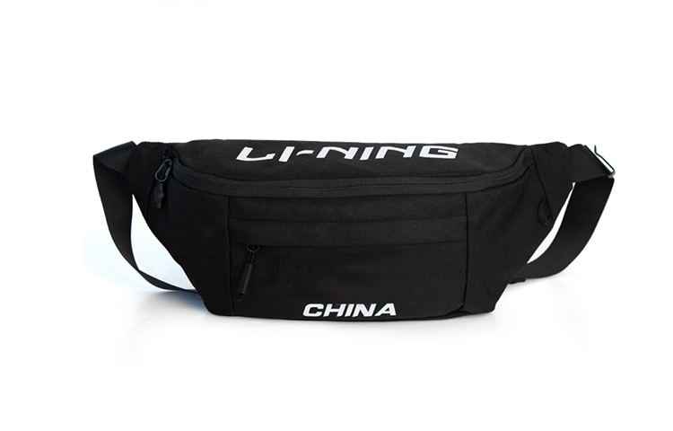 

LiNing Полиамидная сумка через плечо, кроссбод, слинг, рюкзак, поясная сумка унисекс черно-белая, Starburst Black