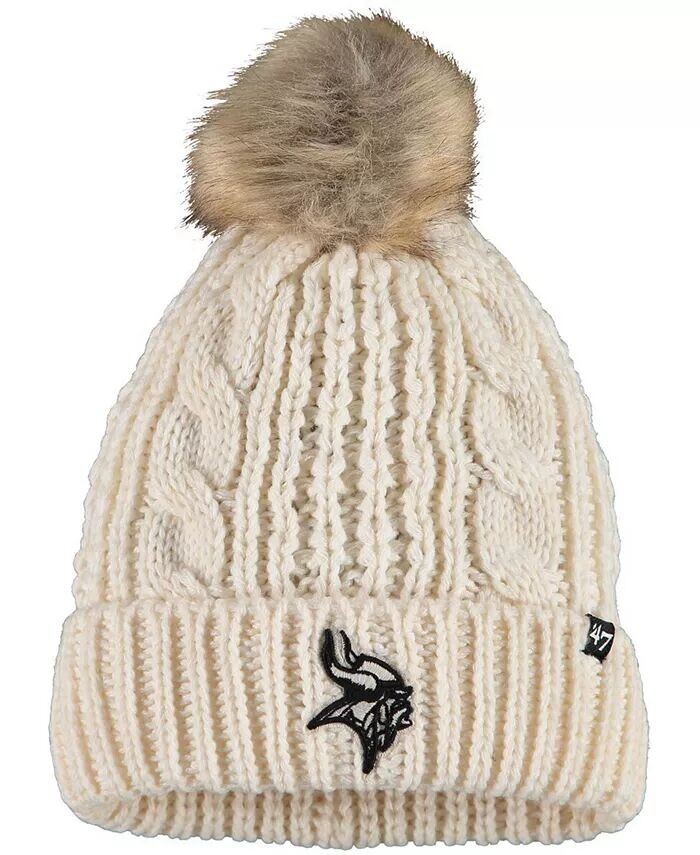 

Женская вязаная шапка с манжетами Minnesota Vikings Meeko '47 Lids, бежевый