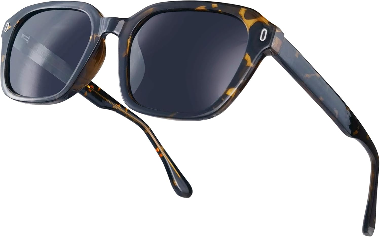 

Крутые прямоугольные поляризованные солнцезащитные очки для женщин и мужчин в стиле ретро с оправой из искусственного ацетата и металлическим креплением. Квадратные солнцезащитные очки COOLSOME, Tortoise