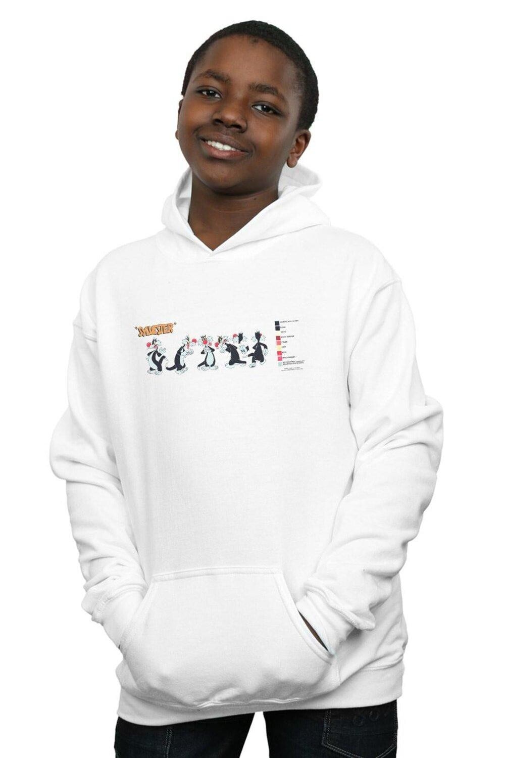 

Толстовка Sylvester Color Code Looney Tunes, белый