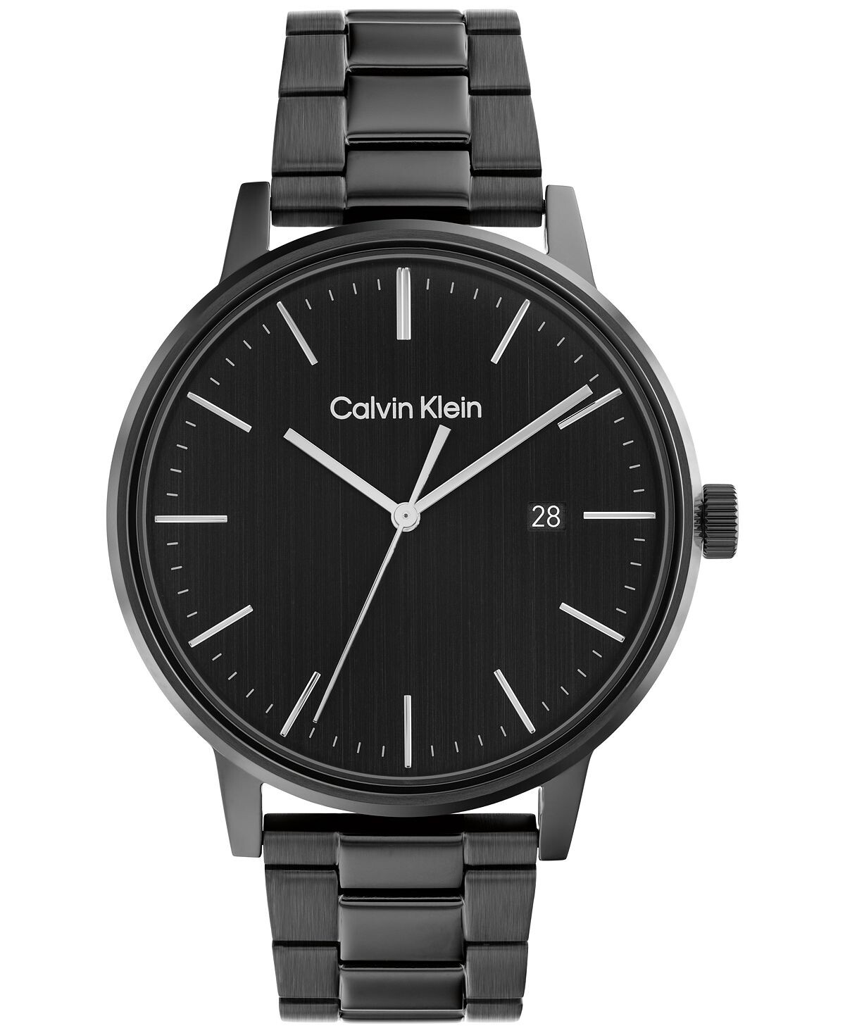 

Черные часы-браслет из нержавеющей стали 43 мм Calvin Klein