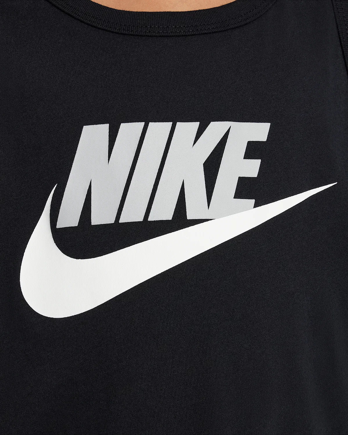 Детская майка Nike Sportswear, Black/Light Smoke Grey — фото 4