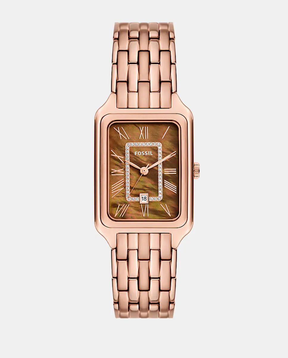 

ES5323 розовые женские часы из стали Fossil, розовый