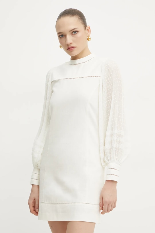 

Льняное платье Twinset, бежевый