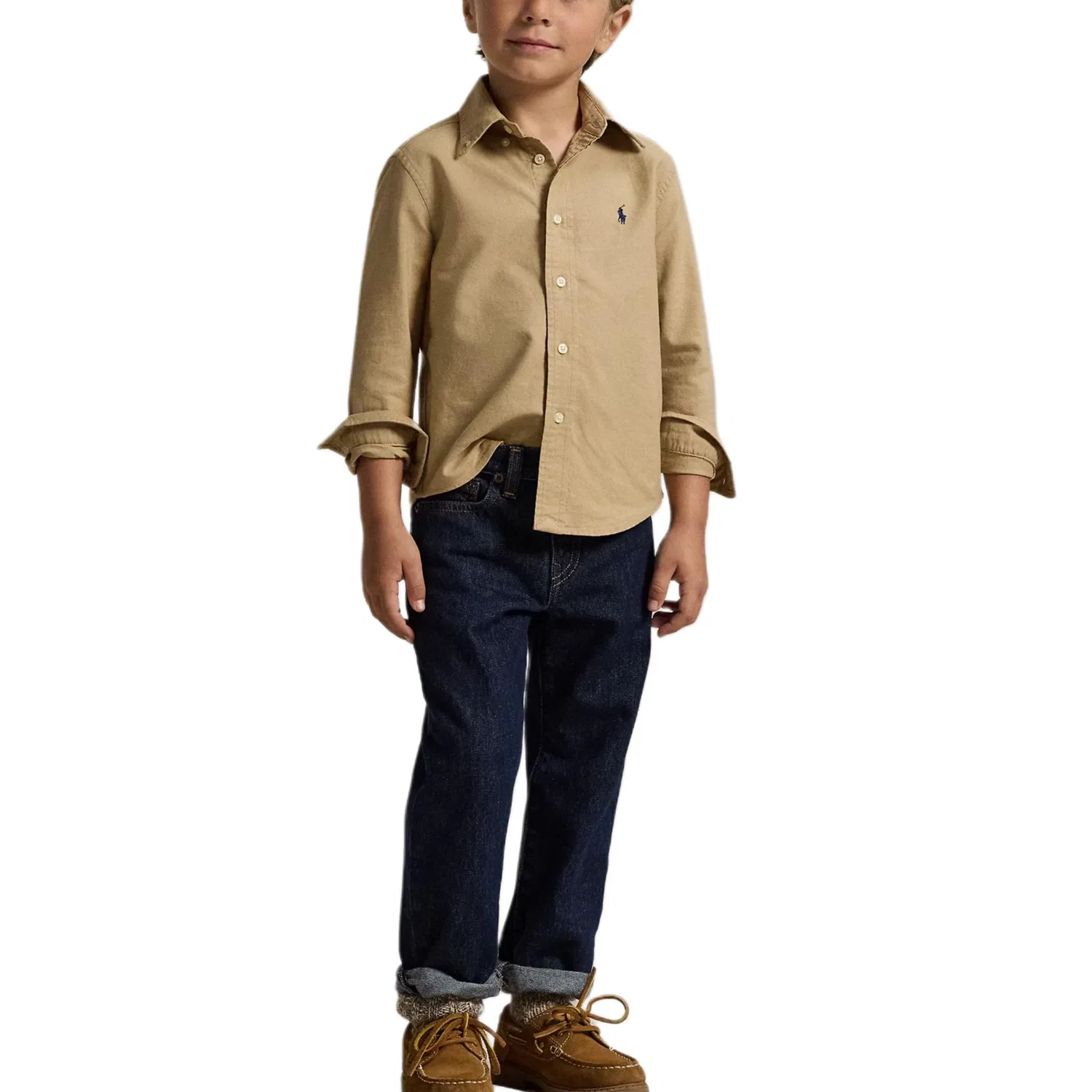 Рубашка повседневная Casual Shirt Polo Ralph Lauren хаки — фото 4