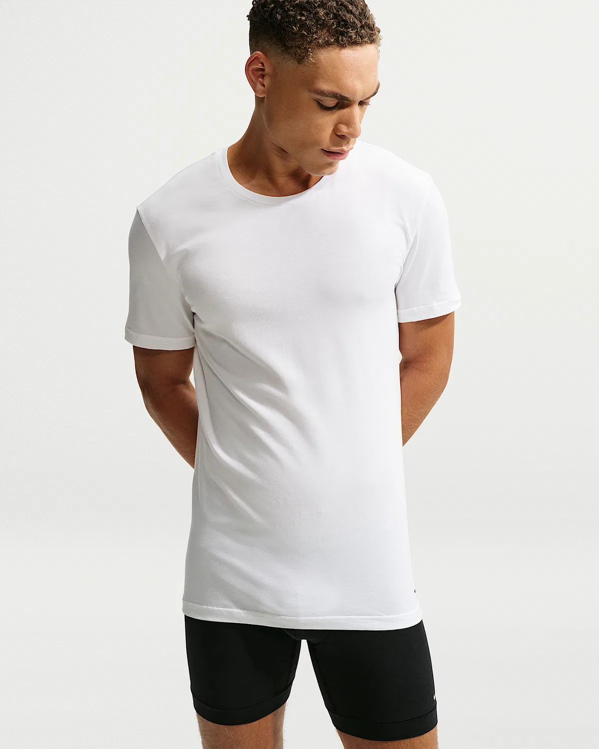 Мужская хлопковая футболка с круглым вырезом Nike Essential (2 шт.), White