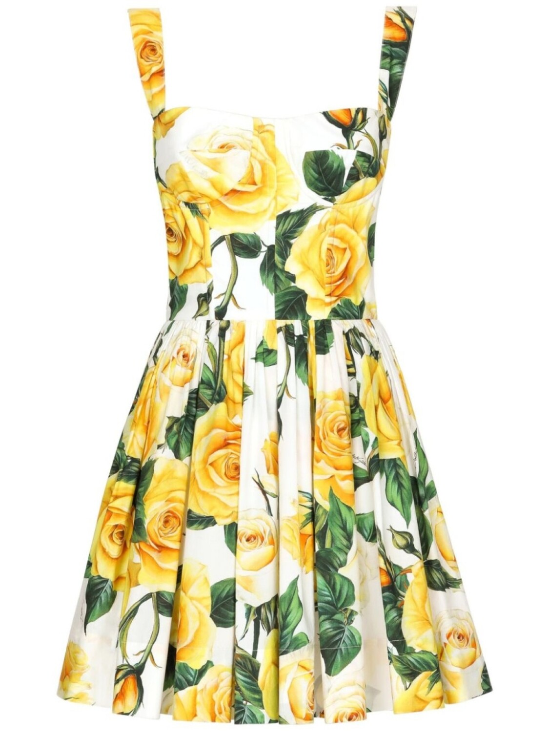 

Dolce & Gabbana платье мини с цветочным принтом, желтый