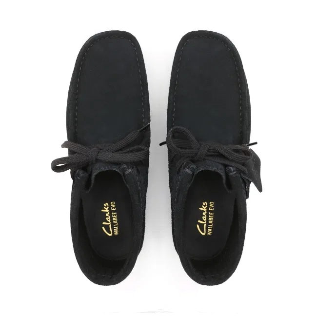 Мужские чёрные повседневные ботинки Wallabee Evo от Clarks — фото 3