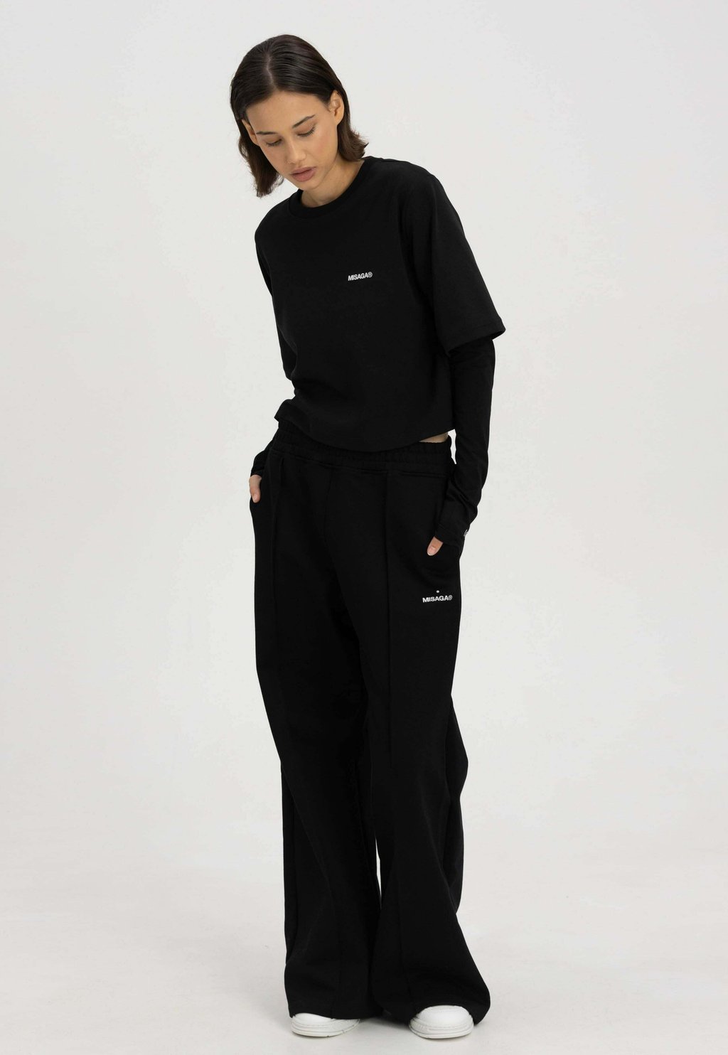 

Спортивные брюки CREASE WIDE-LEG Misaga, черный
