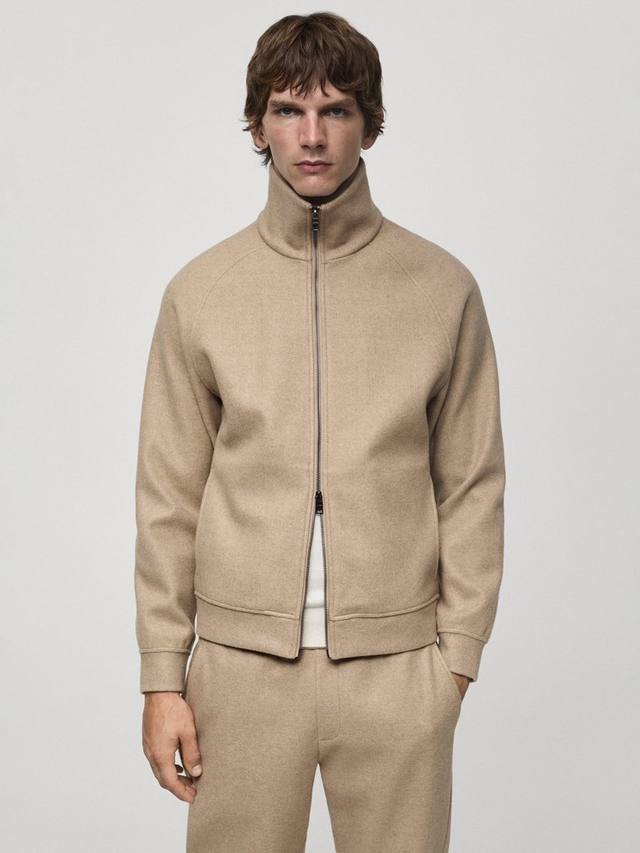 

Толстовка Alludiaz с молнией до горла Mango, Light Beige