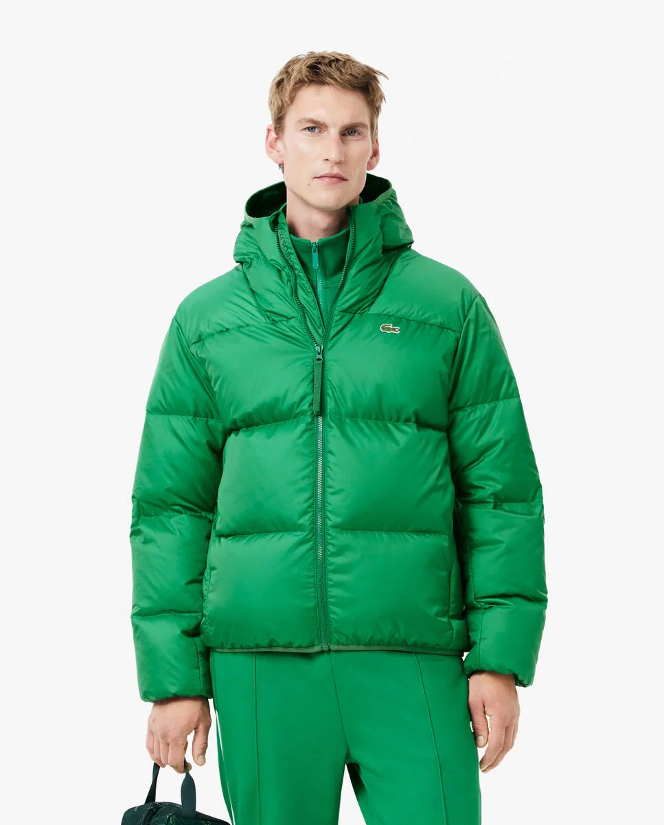 

Мужская короткая куртка из водонепроницаемого пуха Lacoste, зеленый