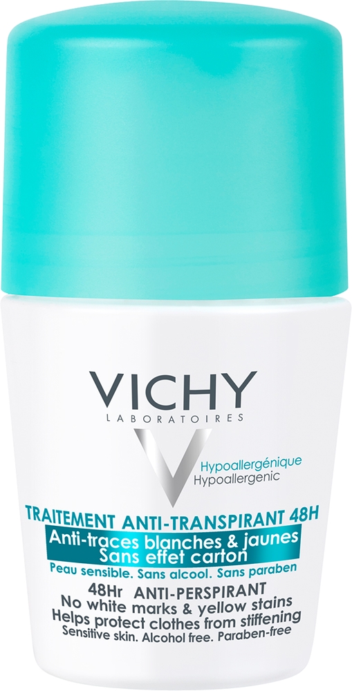 

Дезодорант-Антиперспирант 48 часов действия, роликовый, для удаления белых и желтых пятен Vichy, 50 мл