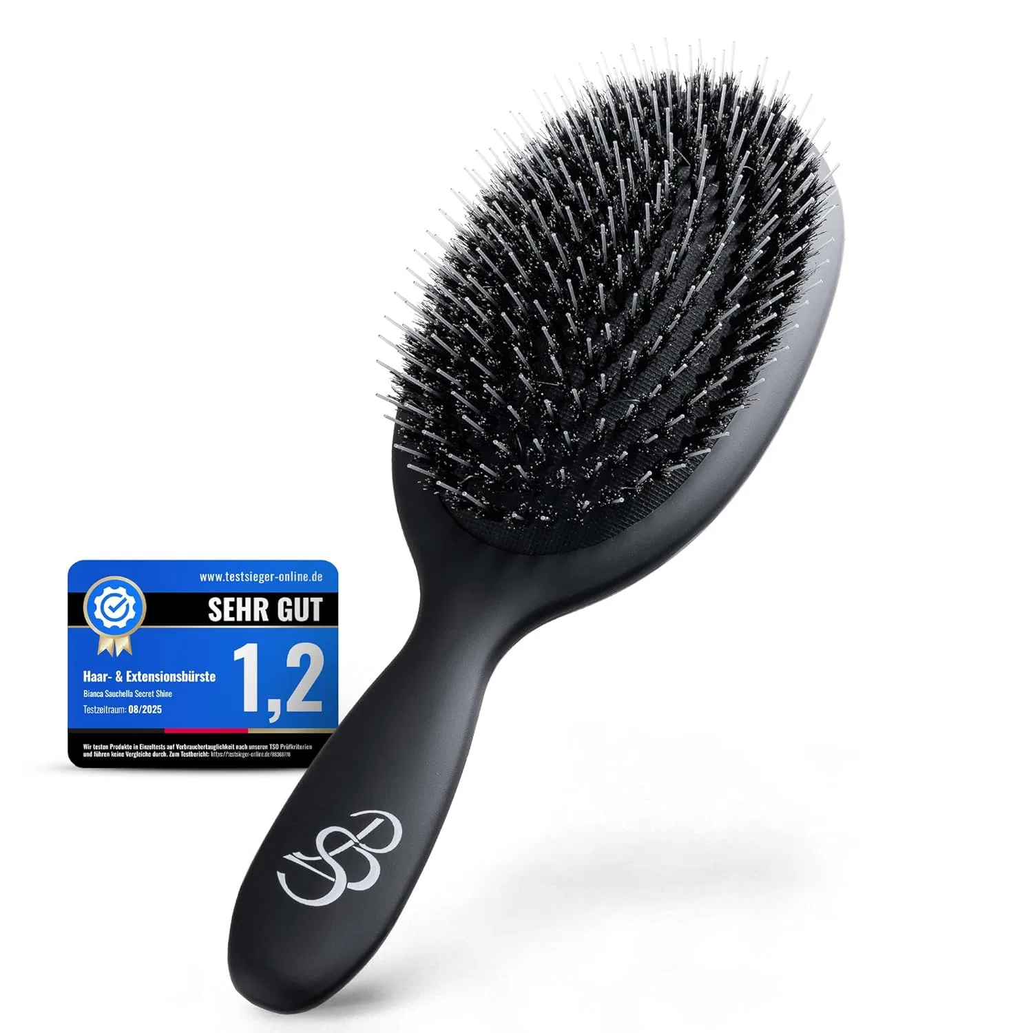 Щетка для наращенных волос «Secret Shine Extensions Brush», черная Bianca Sauchella, Black — фото 2