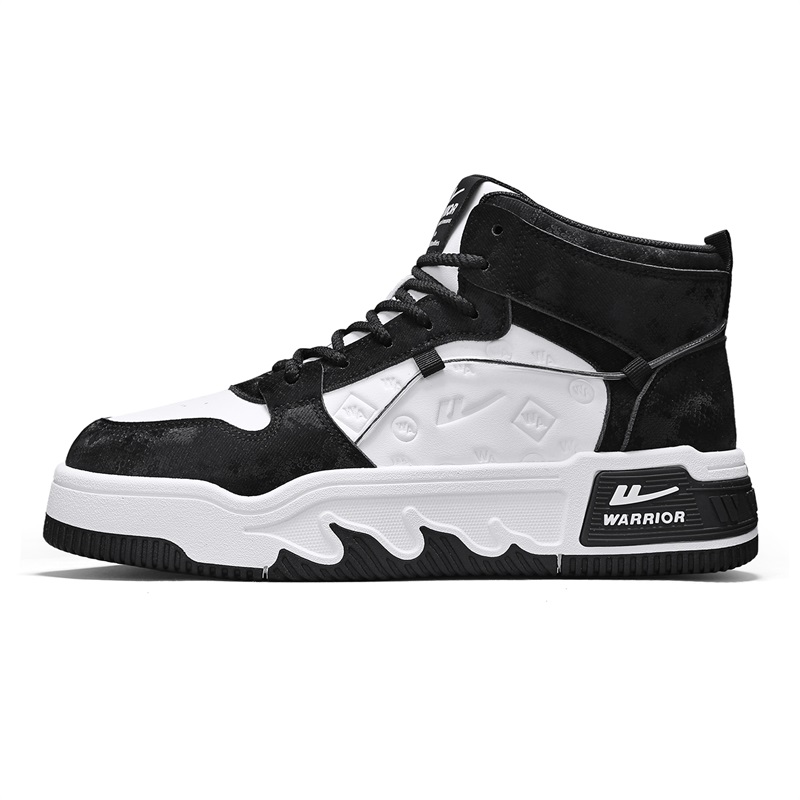 

WARRIOR Кроссовки для скейтбординга мужские High top White Light Blue/Black White