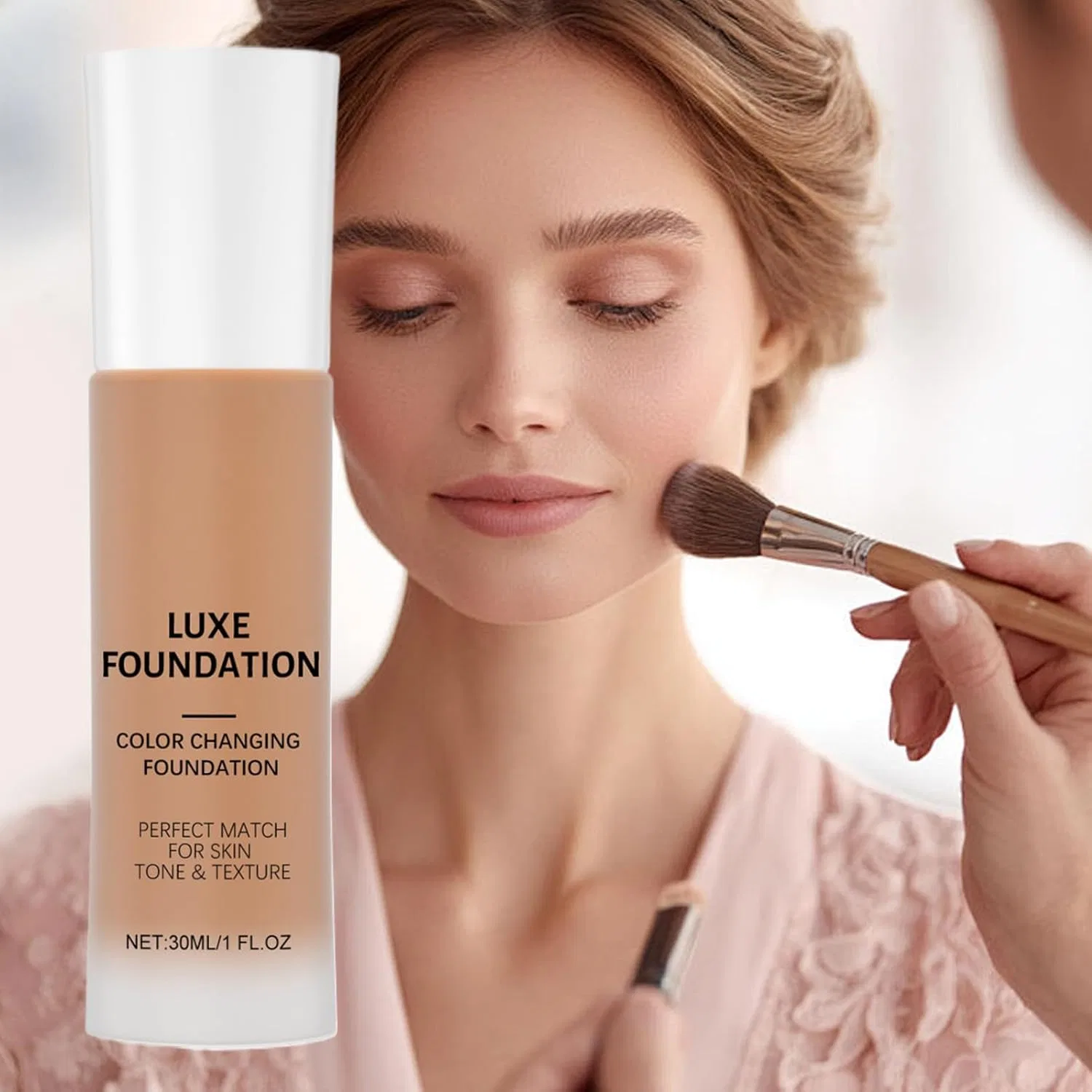 Тональное средство Color-Changing Liquid Foundation, самоподстраивающийся, Generic, 30 мл, светлый тон кожи — фото 3