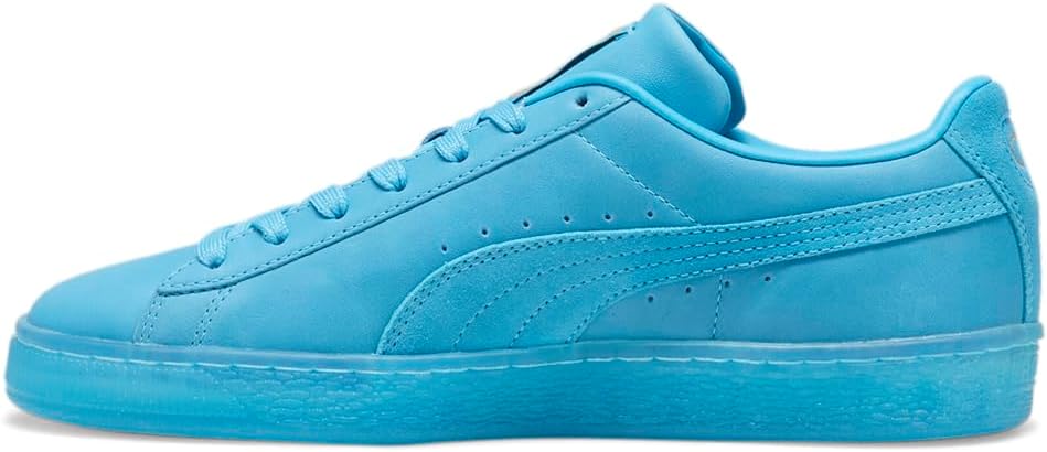 Мужские замшевые кроссовки PUMA с шнуровкой для повседневной носки - синие — фото 3