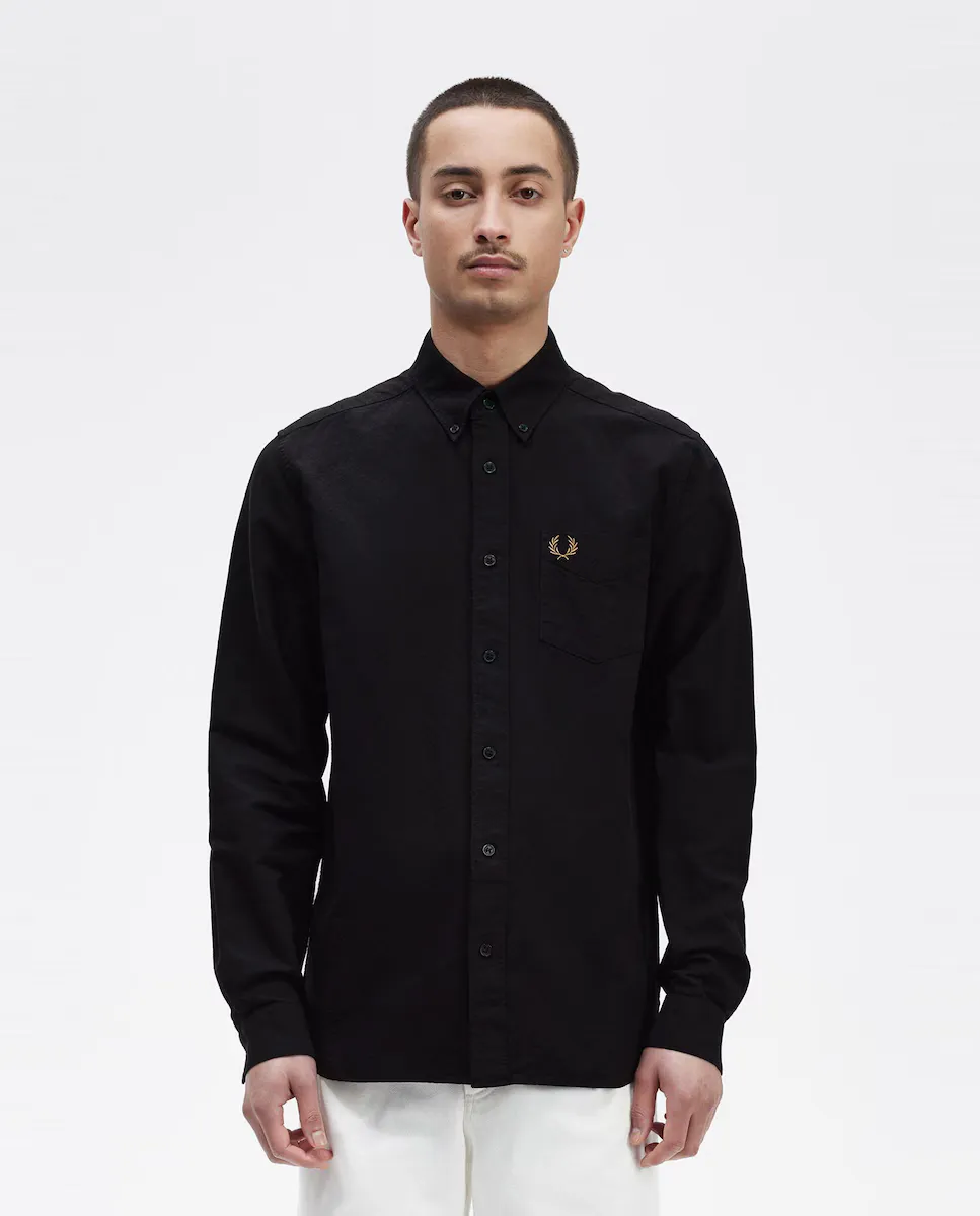 

Мужская рубашка Oxford на пуговицах Fred Perry, черный
