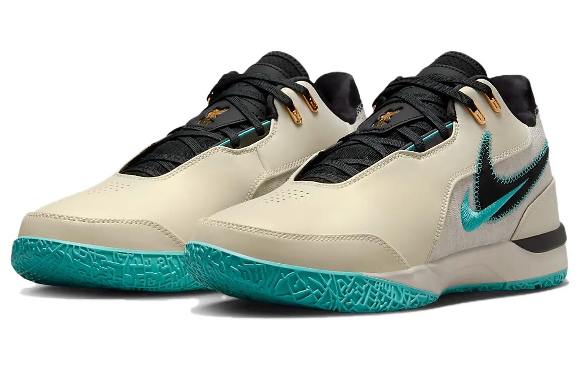 Мужские баскетбольные кроссовки Nike LeBron NXXT Gen, Light Mahogany Brown / Washed Duck Green / Metallic Gold / Black — фото 3