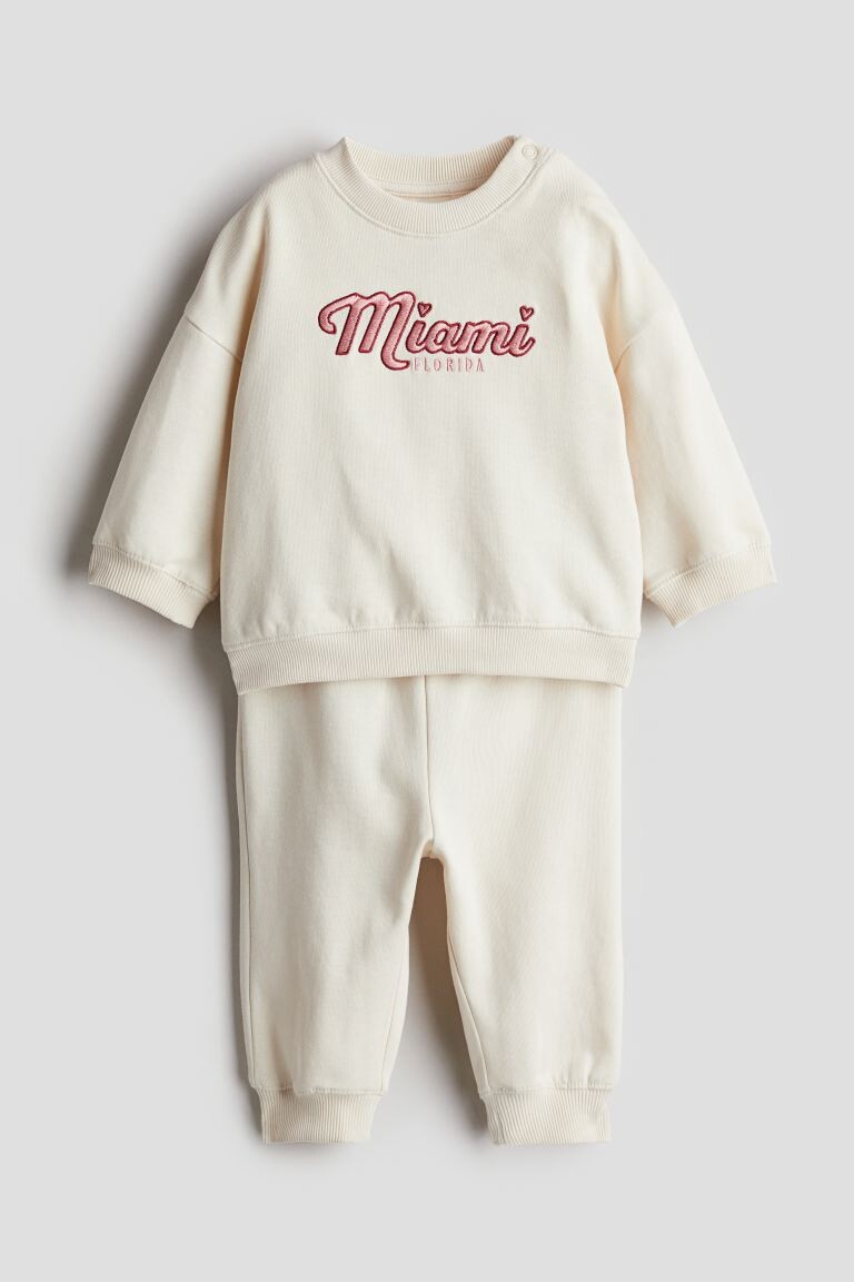 

Костюм-Двойка с текстовым мотивом H&M, бежевый