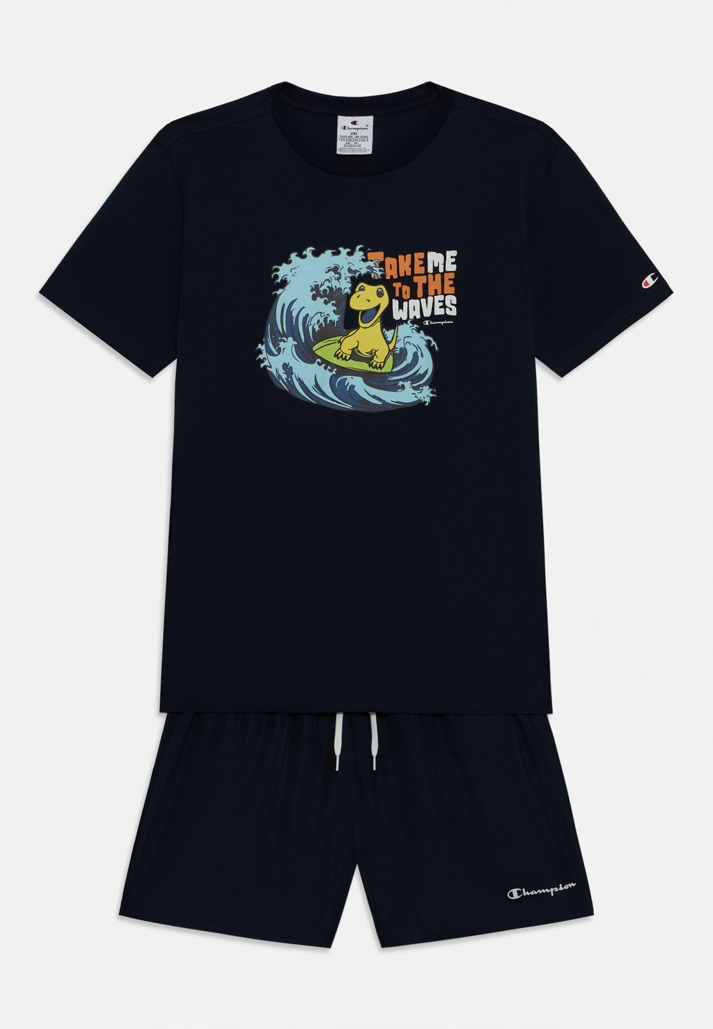 

Футболка с принтом CREW NECK BEACH SET Champion, темно-синий