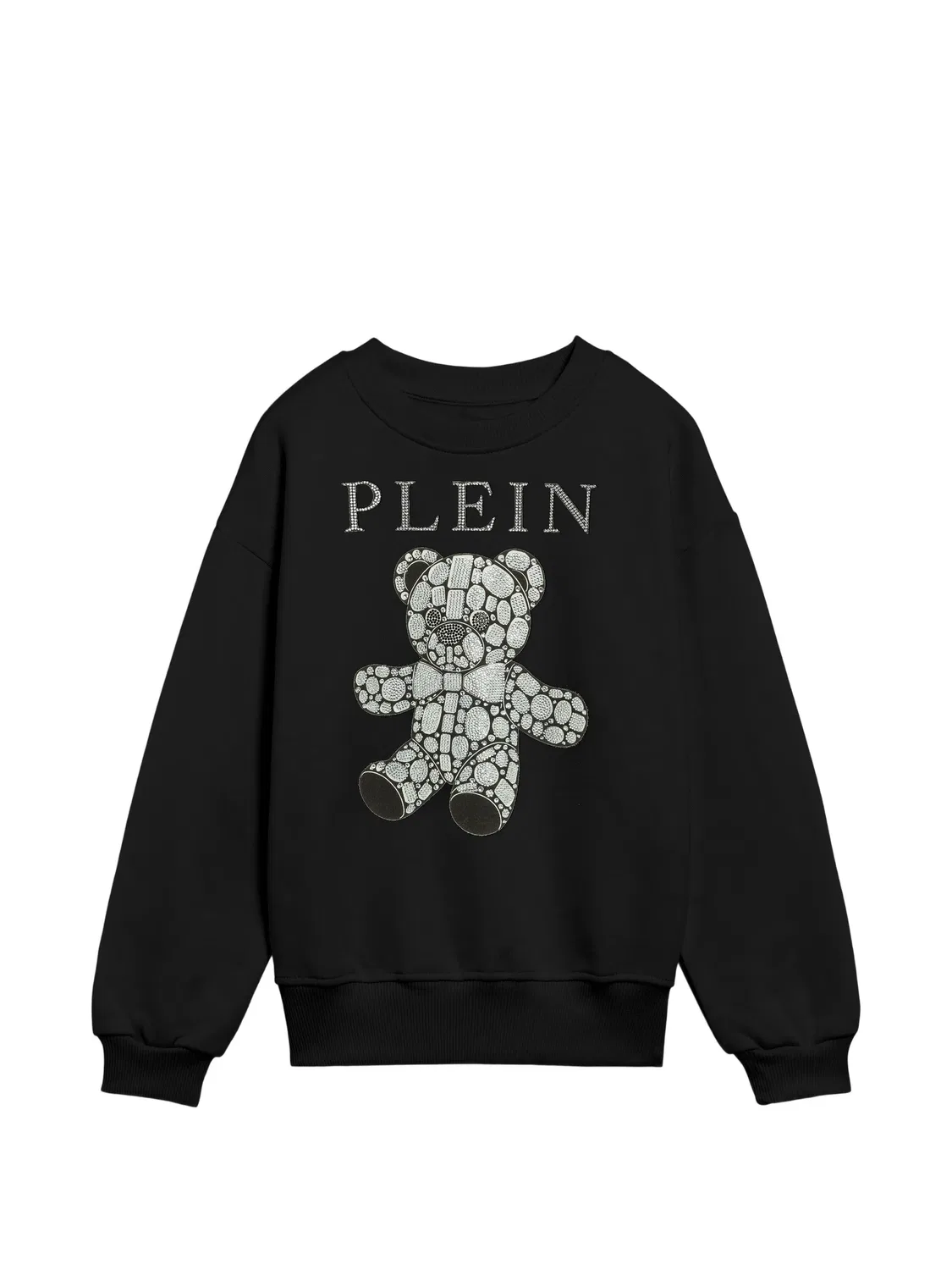 Philipp Plein Свитшот с мишкой и стразами черный