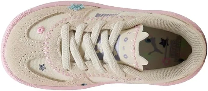 Детские кроссовки для девочек с принтом Palermo PUMA, Beige — фото 4