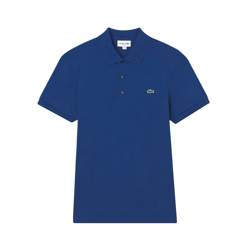 Мужское поло с вышитым логотипом French Blue LACOSTE