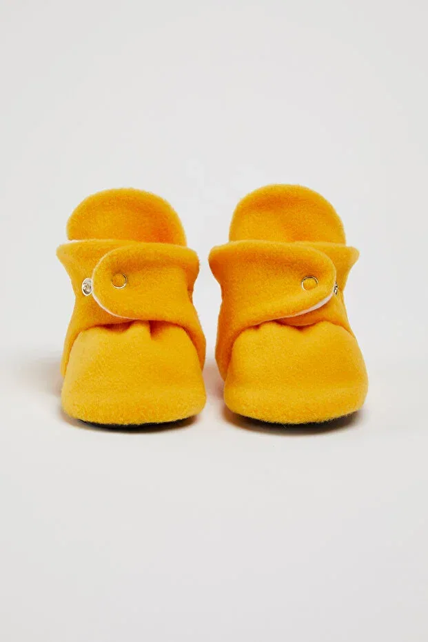 Детские домашние тапочки для новорожденных с органическим хлопком Babyzilla, Yellow — фото 3