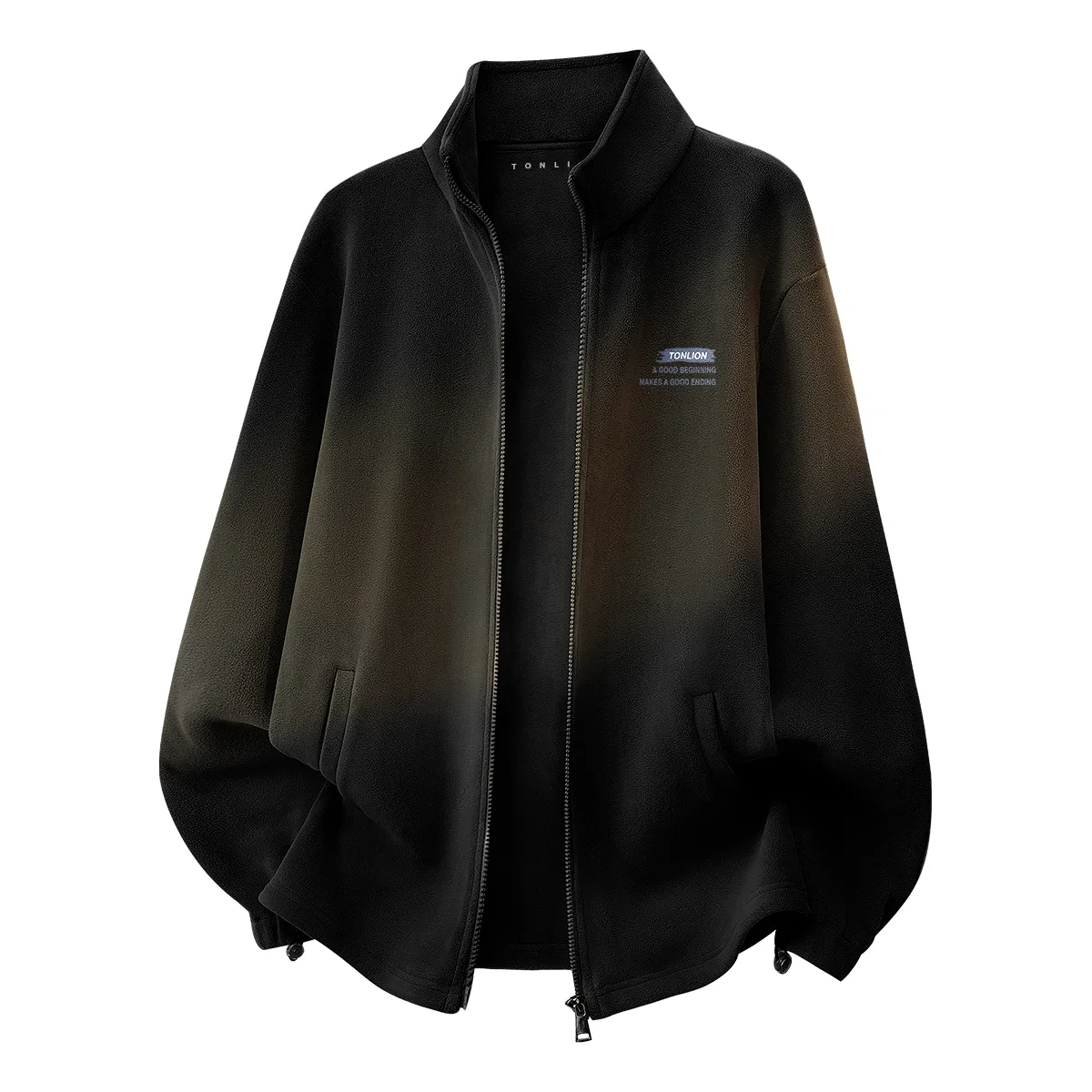 Детское пальто из флиса с воротником-стойкой Tonlion, Цвет: Double-Sided Velvet Off-White — фото 3