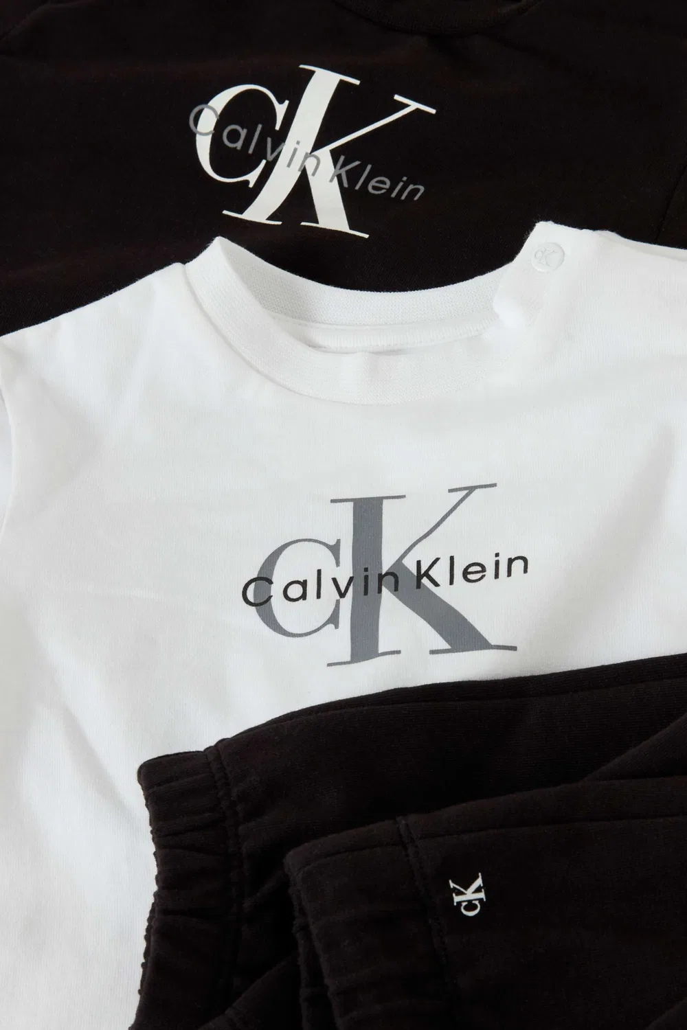 Комплект одежды для новорожденных с логотипом Calvin Klein, черный — фото 3