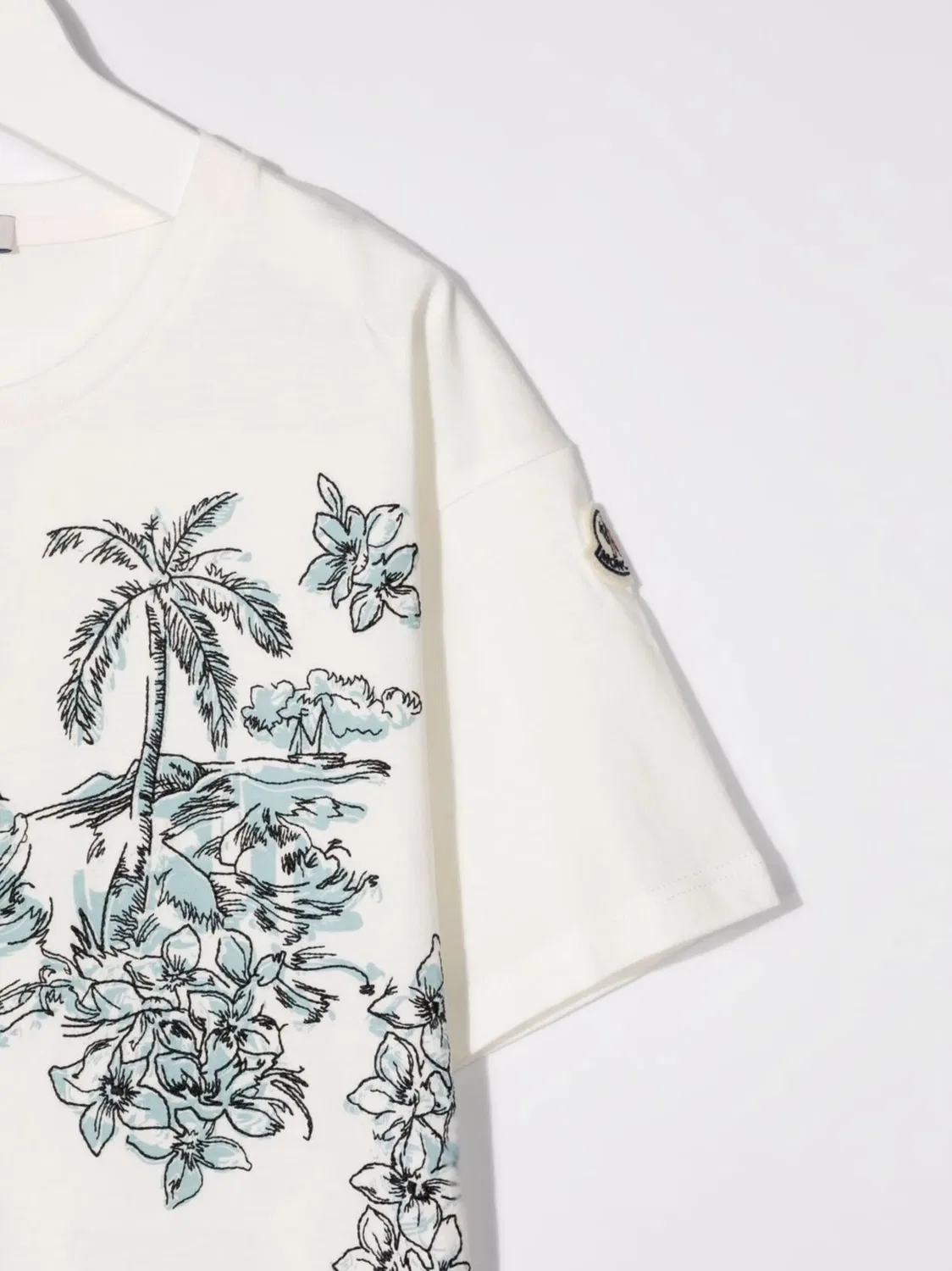 Футболка с рисунком-эскизом Moncler, белый — фото 3