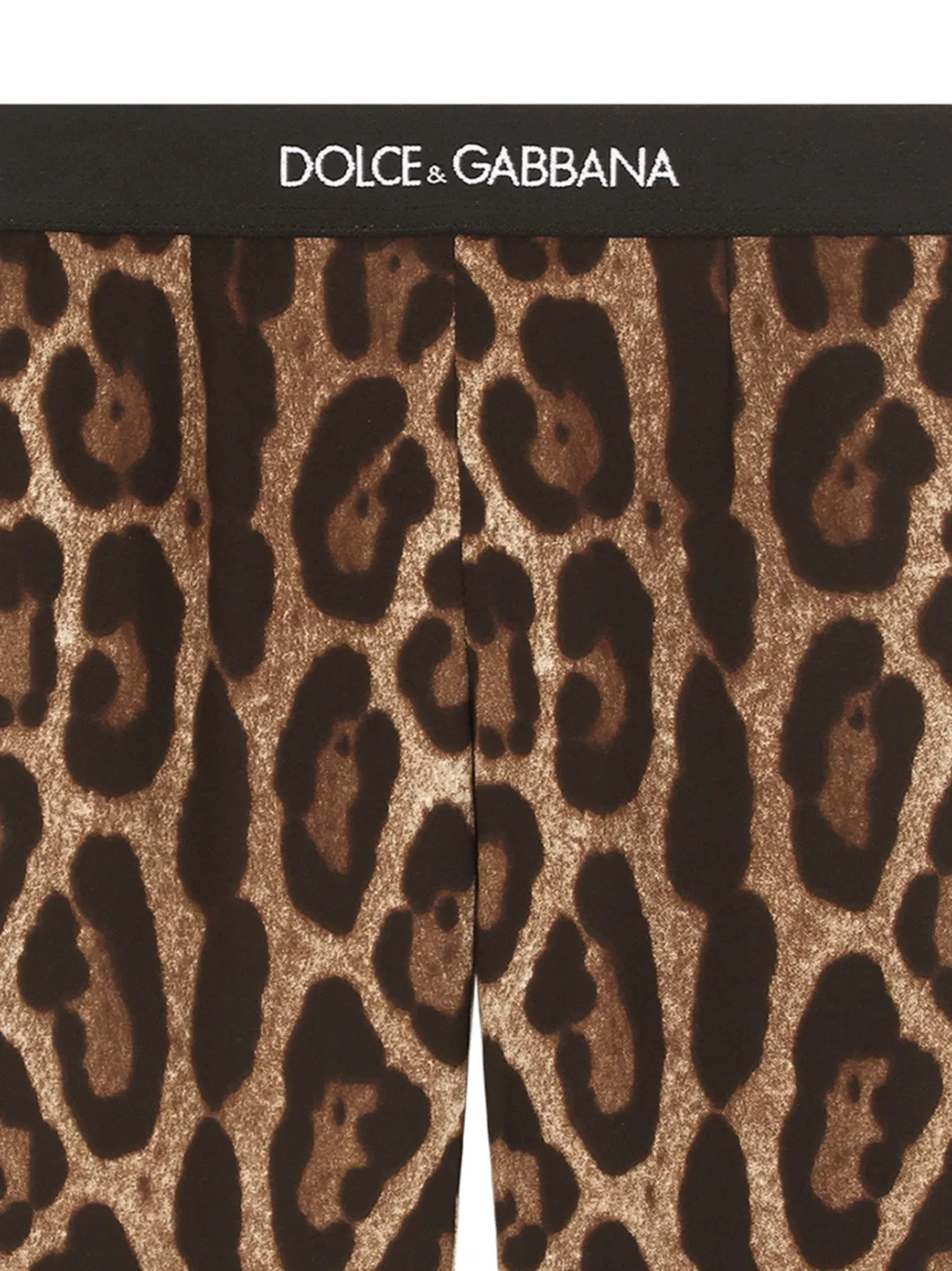 Dolce & Gabbana Леггинсы из растянутого шелка с леопардовым принтом — фото 3