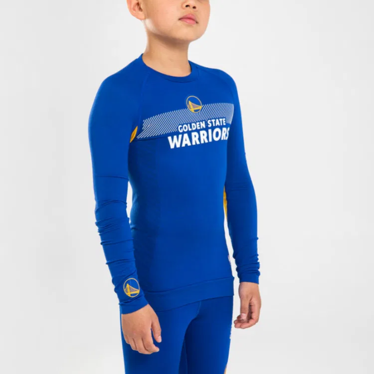 Детская футболка с принтом DECATHLON x NBA, Dark Indigo/Loquat Yellow — фото 4