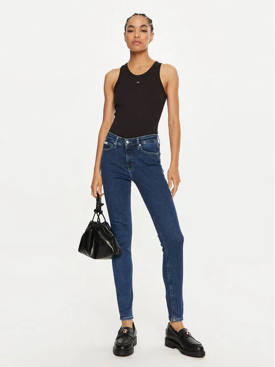 Топ slim fit Graphic Calvin Klein, черный — фото 2