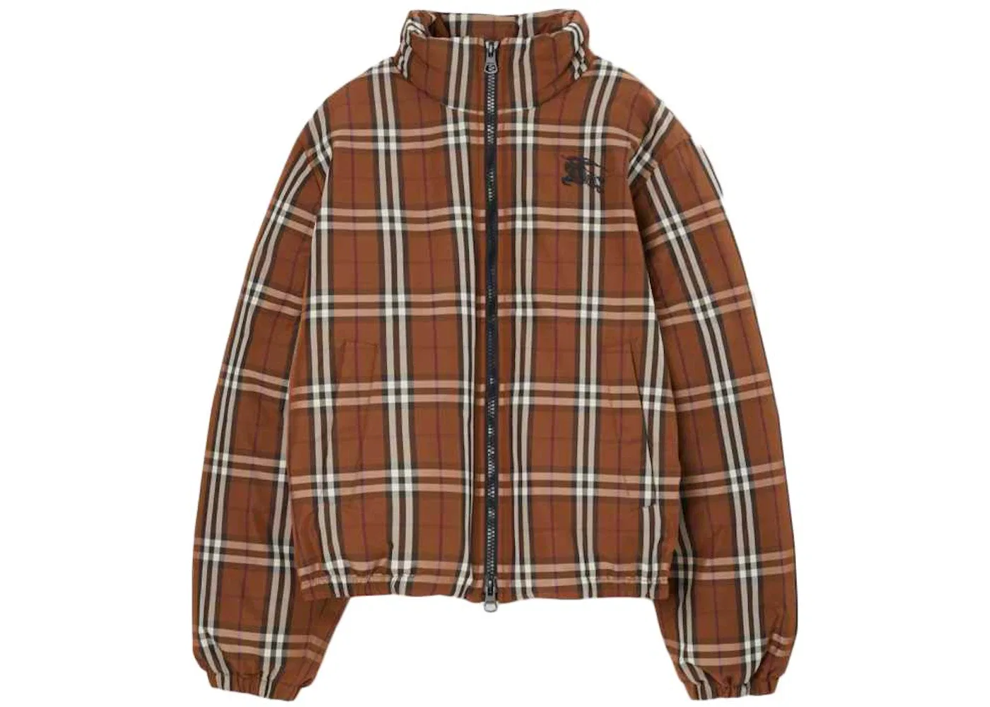 Мужская куртка-пуховик с принтом Burberry, Dark Birch Brown